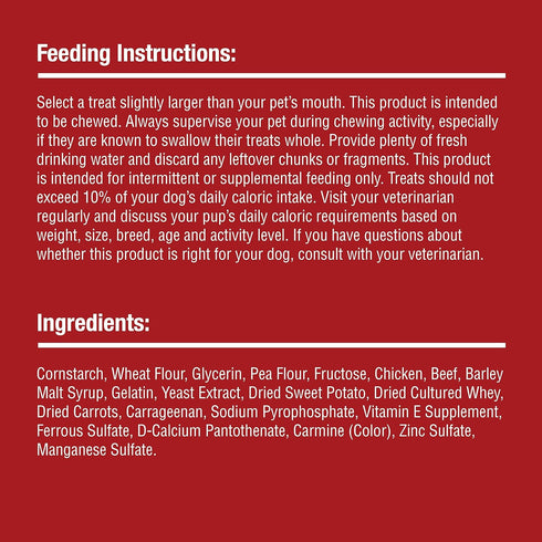 SmartBones Twist Sticks Made with Real Sirloin - 50 Count Rawhide-Free Chew for Dogs