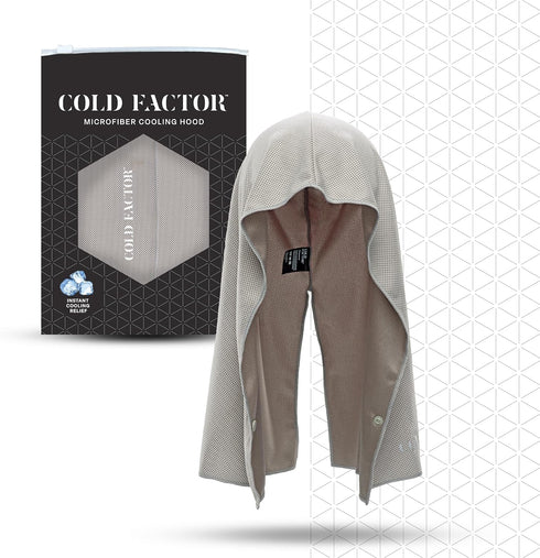 COLD FACTOR Instant Cooling Hoodie Towel Advanced Chemical-Free Evaporative Cooling Technology UPF