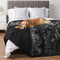PetAmi Waterproof Dog Blanket - Queen Size Calming Pet Blanket, Sherpa Faux Fur, Soft Fluffy XL, 90x90 Tie-Dye Black