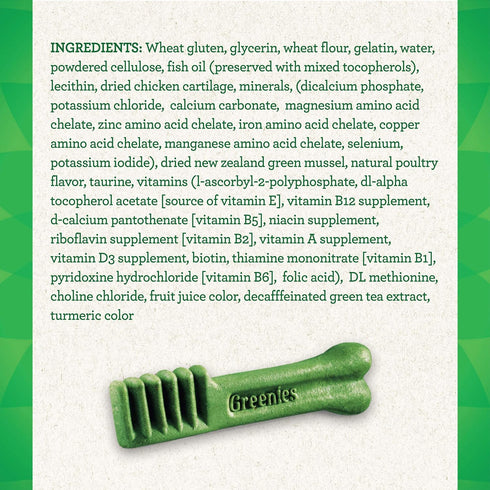 Greenies Aging Care TEENIE Natural Dental Care Dog Treats, 27 oz, Pack (96 Treats)