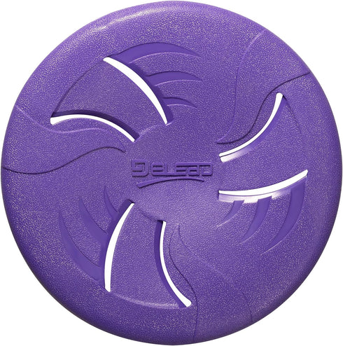 Indestructible Dog Flying Disc, Interactive Soft Lightweight Flyer for Medium Large Dogs, 9 inch (Purple)