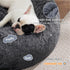 Bedsure Calming Dog Bed for Medium Dogs, 30 inches, Washable Round Fluffy Plush Faux Fur Cat Bed, Dark Grey