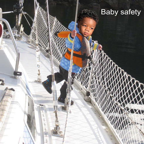 Length-30 Boat Safety Lifeline Netting,Boat Netting Feet Safe Banister Railing Nettings,Nylon Net.Keeping Kids, Crew