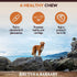 Gullet Sticks for Dogs, All Natural Single Ingredient Beef Jerky Chews, Healthy Beef Gullet Sticks
