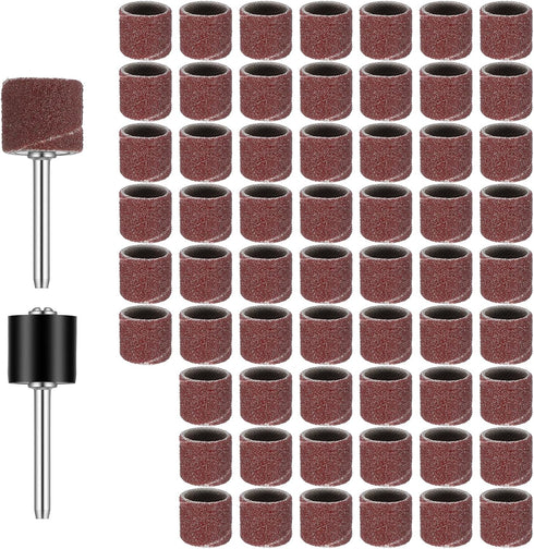 Wanmu 62Pcs Pet Nail Grinder Replacement Kit with Grit Sanding Bands, Dog Grinding