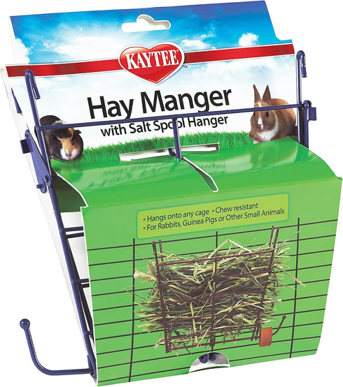 Kaytee Hay Manger with Salt Hanger for Rabbits and Guinea Pigs