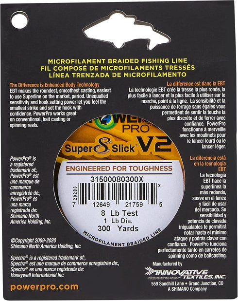 POWER PRO Super8Slick V2 Braided Line - Onyx Black