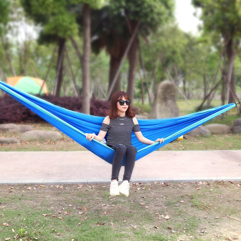 PORTAL Double Camping Hammock - Lightweight Portable Nylon Hammock with Straps and Carabiners