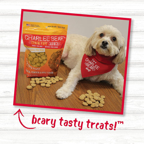 Charlee Bear Bear Crunch, Grain-Free Chicken, Pumpkin & Apple Flavor, 8 oz