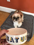 Park Life Designs - Ceramic Bowl for Dogs, Cats and Pets, Stylish Retro Design, Heavyweight and Non Slip, Chew Proof,