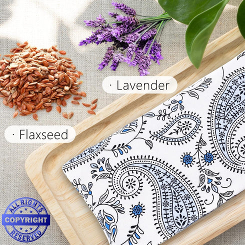 Lavender Eye Pillow for Relaxation, Yoga, Sleep – Weighted Mask for Headache, Aromatherapy Compress