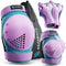 SKATEWIZ Skate Pads - Kids Skateboard Pads 8-14 - Smash - Size M/L in Blue Purple - Protection Gear Kit