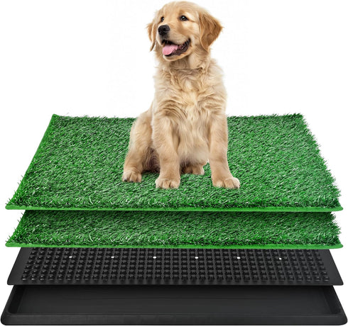 Dog Grass Pad with Tray, Dog Grass Potty Patch Bathroom Mat, Washable