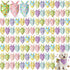 Shyyween 100 Pcs Easter Dog Bandanas Bulk for Dogs with Bunny Rabbit Egg