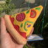 2 Pack Pizza Dog Toy with Squeaker, Plush Pizza Toys for Small, Medium, and Large Dogs (2 Slices)