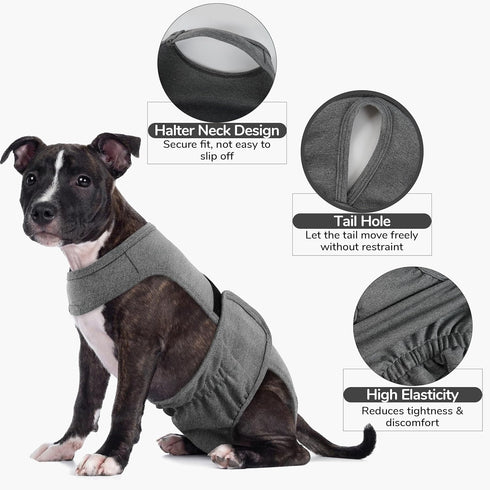 PUMYPOREITY Dog Diaper with Suspender, Escape-Proof Anti-Harassment Garment for Heat Cycle, Incontinence, Puppy