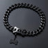 Black Cuban Link Dog Chain Collar 19mm with Secure Snap Buckle for Small Medium Pitbull (24")