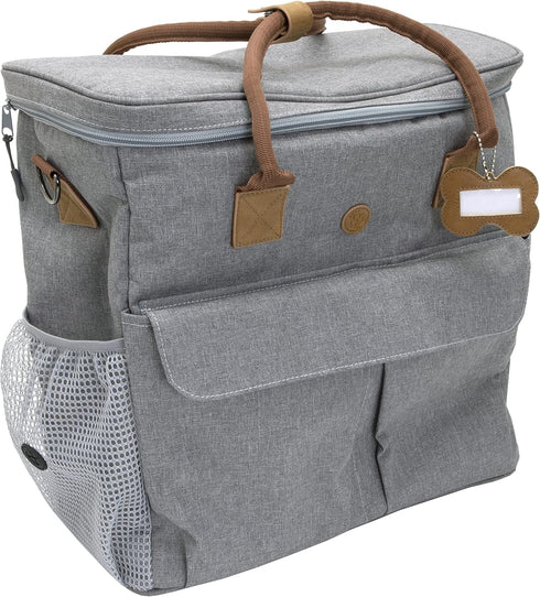 SPORT PET Designs Cat Carrier, Grey Airline Soft Carrier with Zipper Lock, Foldable Travel Bag for Pets (CM-10204)