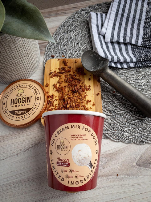 Puppy Cake Hoggin' Dogs Ice Cream Mix, All Natural Bacon Flavor, Just Add Water, 4.65 oz, Made in USA