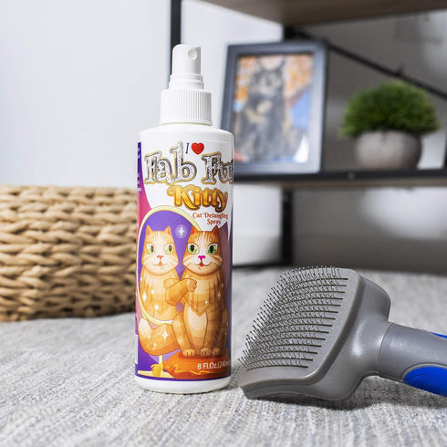 Pet MasterMind Fab Fur Kitty Cat Detangler Spray, Premium Natural Unscented, 8oz