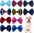 10pcs Small Dog Bowties for Puppy Boys, Adjustable Plaid Neck Bows for Party Costumes and Grooming