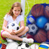Woanger 3 Pcs Extra Large Mesh Bag, Soccer Ball Bag with Adjustable Shoulder Strap for Sports Equipment