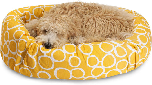 Majestic Pet 24" Fusion Yellow Sherpa Bagel Bed
