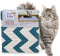 Fresh Kitty Durable XL Jumbo Foam Litter Mat - Phthalate and BPA Free, Water Resistant, Easy Clean, Chevron, Blue/White