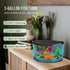 Koller Products 3-Gallon 4 Plastic Aquarium Starter Kit with Colors LED Lighting and Complete Filtration, Ideal for a