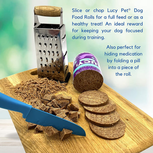Lucy Pet Products Chicken Formula Dog Food Roll, 2.5 lb, Meaty Semi-Moist Dog Food