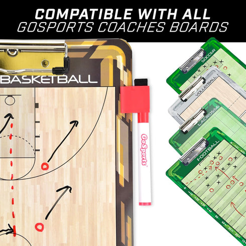 GoSports Premium Dry Erase Coaches Clipboards – Basketball, Baseball, Football, Soccer, Hockey, Volleyball, Lacrosse