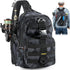 PLUSINNO Fishing Backpack Tackle Bag, Water-Resistant with Rod Holder, Ideal Fishing Gifts