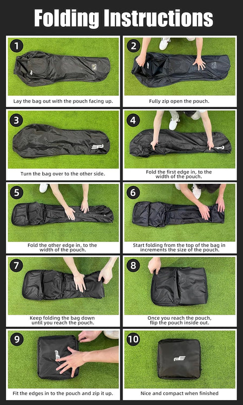 Golf Club Bag Rain Cover - Dustproof Waterproof Foldable Golf Club Dirt Cover Bag
