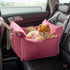 Lesure Small Dog Car Seat - Waterproof Booster Seat with Storage Pockets, Clip-On Safety Leash, Memory Foam Filling,