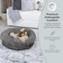 Best Friends by Sheri Ultra Calming Pouf Bed, Luxury Donut Dog Bed, Gray, Small 23x23