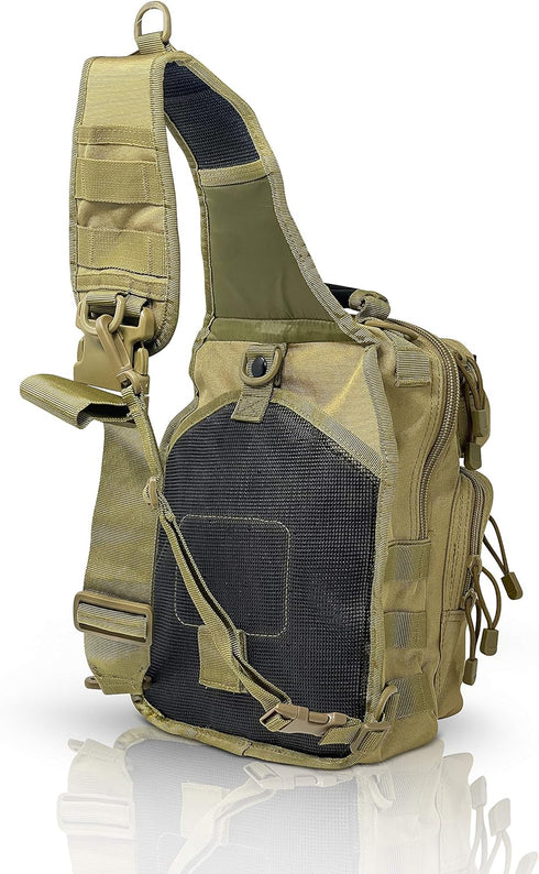pack Tactical Sling Military Waterproof Bag - Everyday Carry EDC Diaper Back - Assault Rover Shoulder Sling Molle Gun