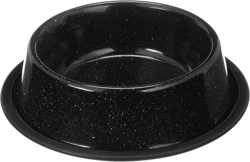 Neater Pet Brands Outdoor Camping Style Pet Bowl, 32 oz, Enamel Ware Blue Black Granite Colors