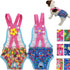 Pack of 2 Washable Reusable Female Dog Diapers with Suspenders, Stay On for Small Pet (XS: Waist 12" - 14", Pink