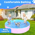 CACSPS 2025 55" 12" Swimming Updated Foldable Dog Pool, x Kiddie Pool with Hard Plastic, Non-Slip Dog Bath Tub