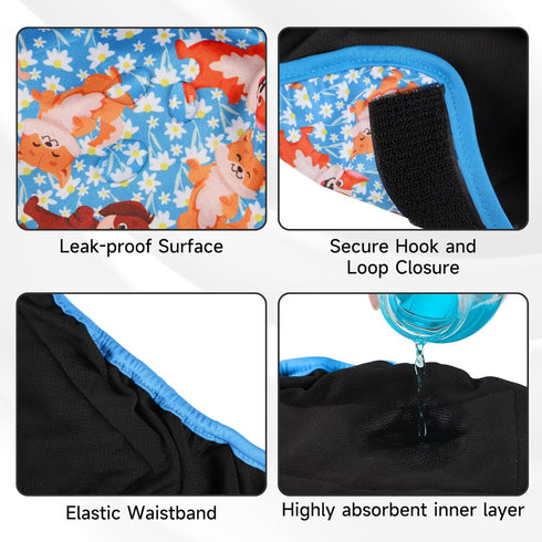Highly Absorbent Dog Diapers for Female Dogs - Large Size, Reusable & Comfortable