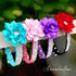 Pet Artist Cute Girl Rhinestone Suede Dog Collar, Soft Flower Bling Collar for Small Dogs Cats, Black Collar, S: Neck