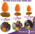 Chew King Premium Treat Dog Toy, Extremely Durable Natural Rubber, Bacon Flavored, Medium Orange