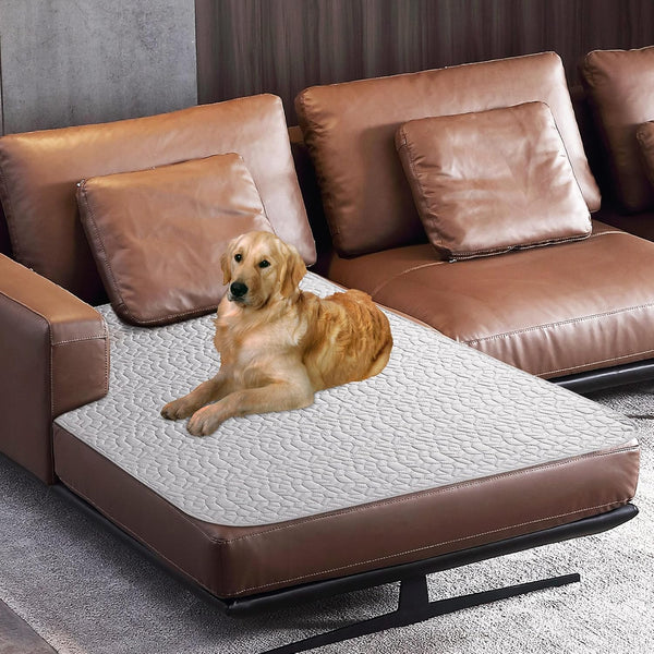 Waterproof Dog Blanket, Washable Anti-Slip Couch Covers for Sofa, Pet Hair Resistant, 40x50, Lightgrey