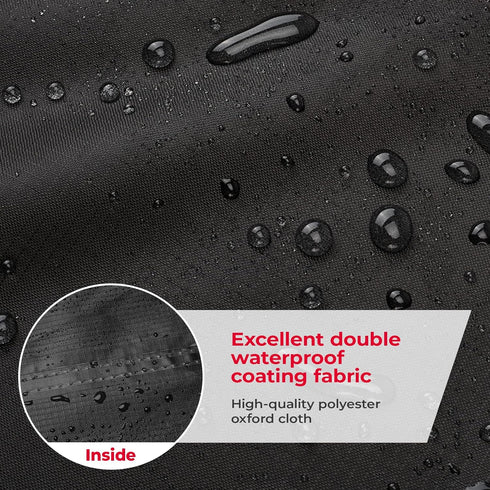 KEMIMOTO 600D Golf Cart Cover, Waterproof Dustproof Heavy Duty for 2/4 Passengers, Black with Storage Bag