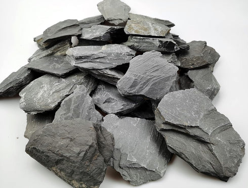 Natural Slate Rocks - PH Neutral Stone for Aquariums, Landscaping Model, Tank Decoration, 3.5 LB, 3-5 inch