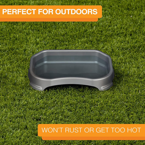 Neater Pet Brands Big Bowl, Extra Large Bowl for Cats or Small Dogs, 8 Cups Capacity, Gunmetal Grey