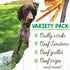 Pack (12 Count) Nature Gnaws Variety for Large Dogs - Bully Sticks, Beef Tendons and Tripe Twists for Dogs - Natural