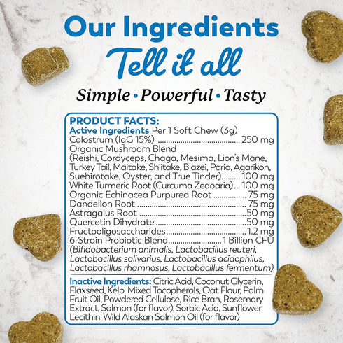 Dr. Harvey's Dog Allergy & Anti-Itch Relief Soft Chews, 90 Chews - Daily Immune & Digestive Health Support with