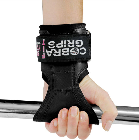 Cobra Grips PRO Weight Lifting Gloves Heavy Duty Straps Alternative with Power Lifting Hooks Padded Wrist Support
