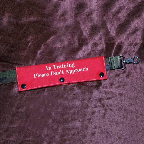 Funny Dog Leash Sleeve, in Training Please Don't Approach Wrap, Alert Hanging ID Patch Tag (Don't Approach-Sleeve)